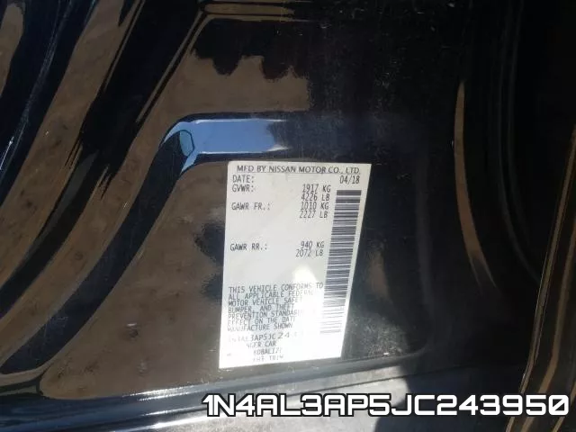 1N4AL3AP5JC243950 фото 2