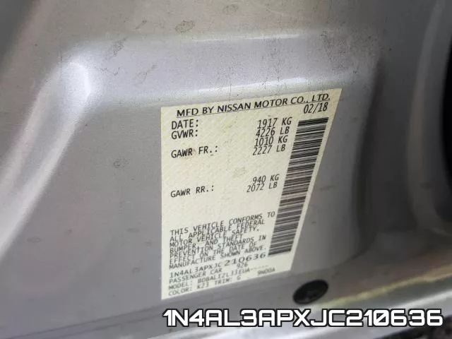 1N4AL3APXJC210636 фото 2