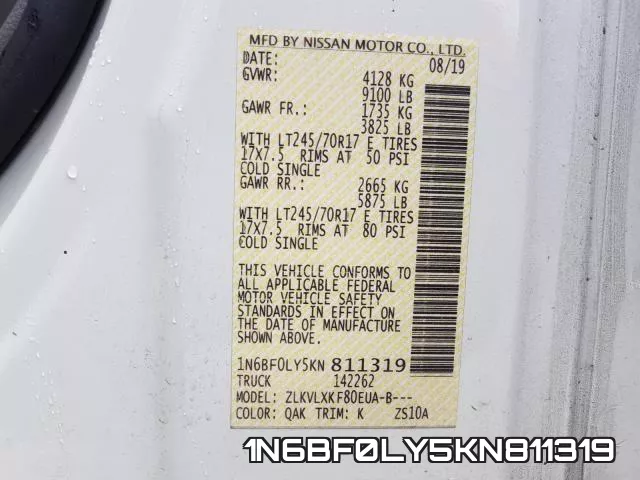 1N6BF0LY5KN811319 фото 2