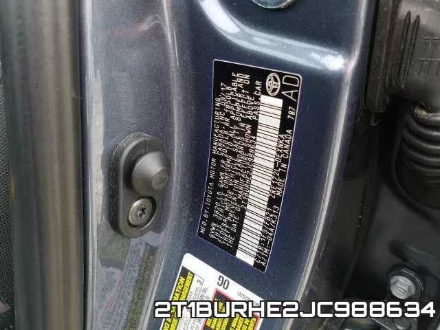 2T1BURHE2JC988634 фото 2