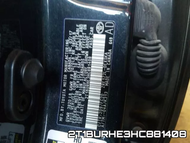 2T1BURHE3HC881408 фото 2