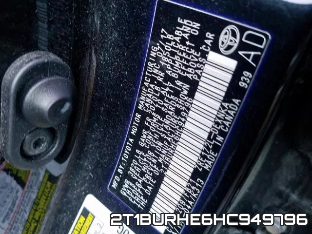 2T1BURHE6HC949796 фото 2