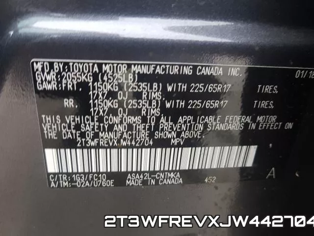 2T3WFREVXJW442704 фото 2