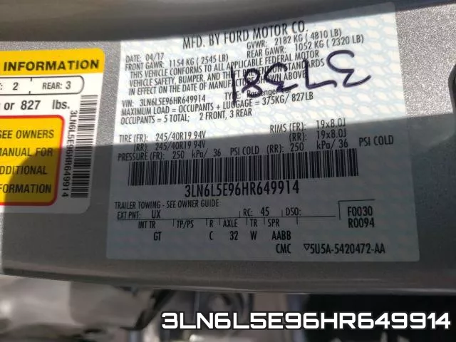 3LN6L5E96HR649914 фото 2