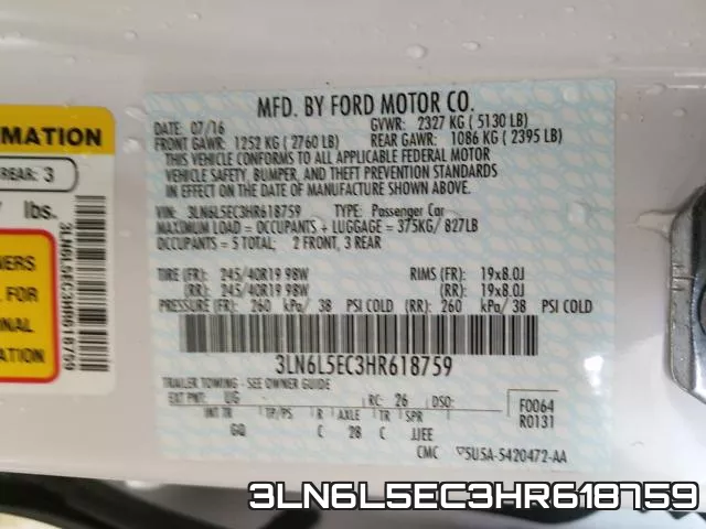 3LN6L5EC3HR618759 фото 2