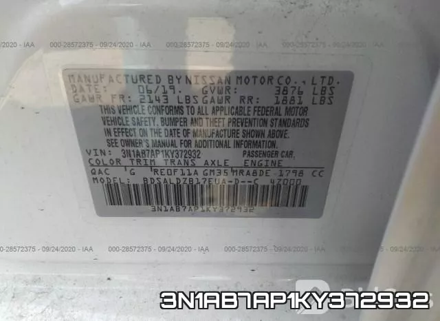 3N1AB7AP1KY372932 фото 10