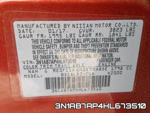 3N1AB7AP4HL673510 фото 2
