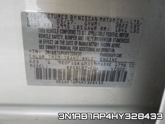 3N1AB7AP4HY328433 фото 2