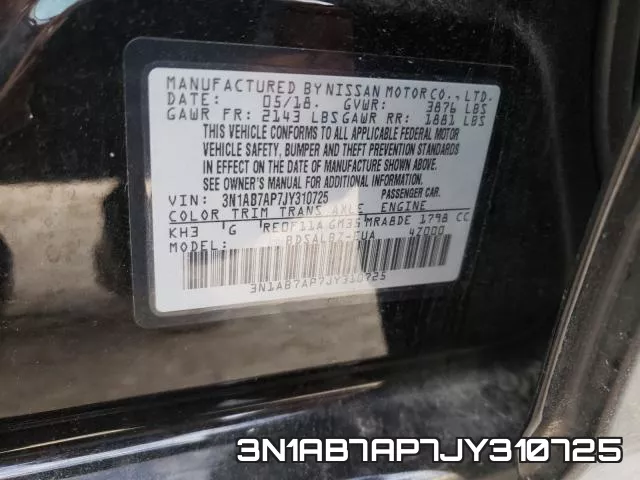 3N1AB7AP7JY310725 фото 2