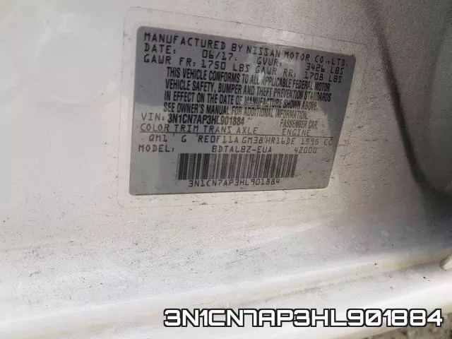 3N1CN7AP3HL901884 фото 2