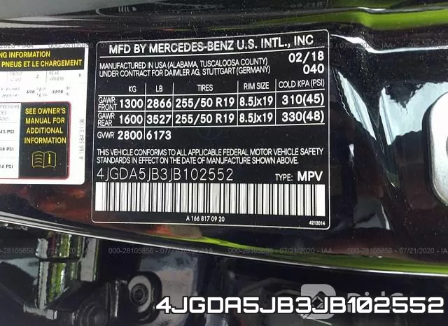 4JGDA5JB3JB102552 фото 10