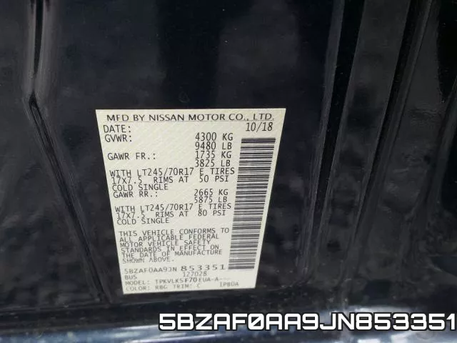 5BZAF0AA9JN853351 фото 2