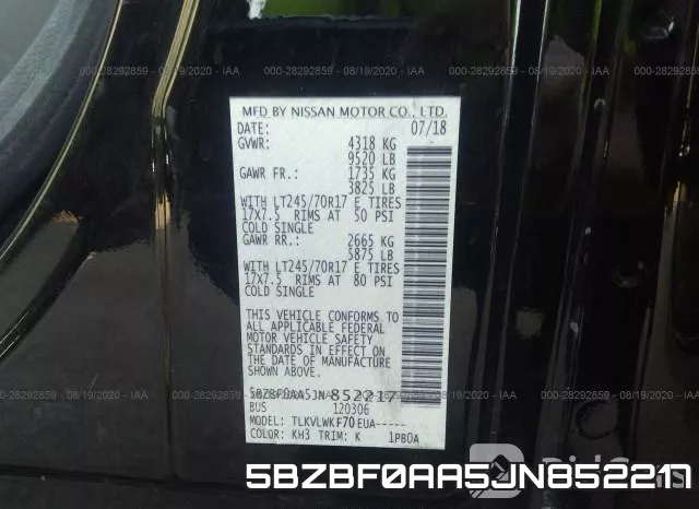 5BZBF0AA5JN852217 фото 10