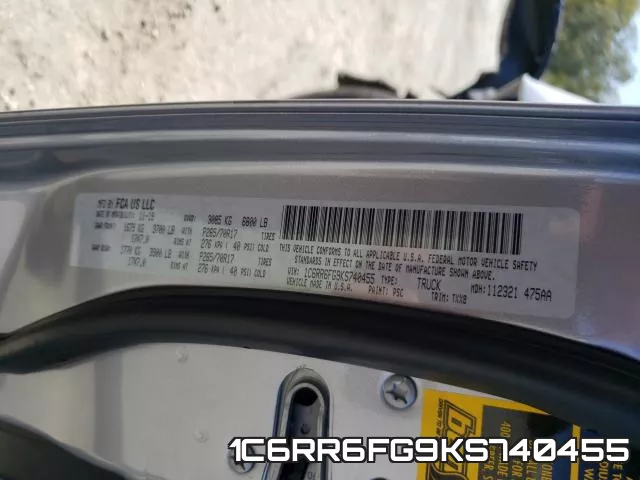 1C6RR6FG9KS740455 фото 2
