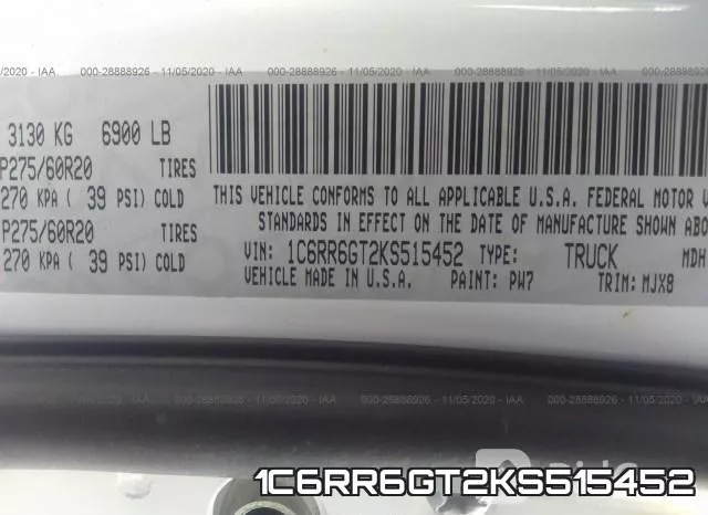 1C6RR6GT2KS515452 фото 10