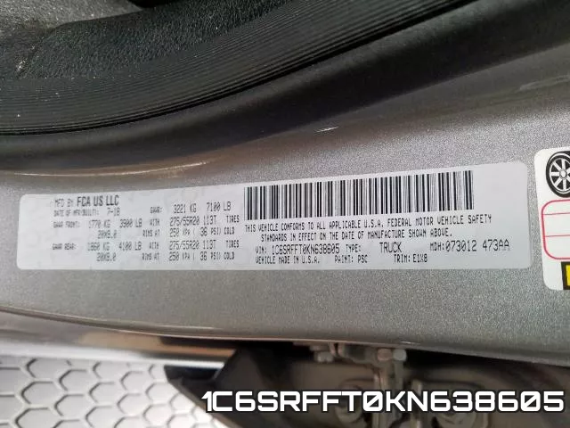 1C6SRFFT0KN638605 фото 2