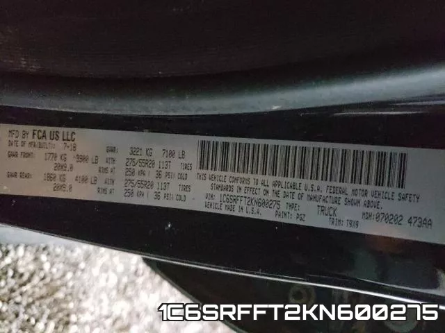 1C6SRFFT2KN600275 фото 2