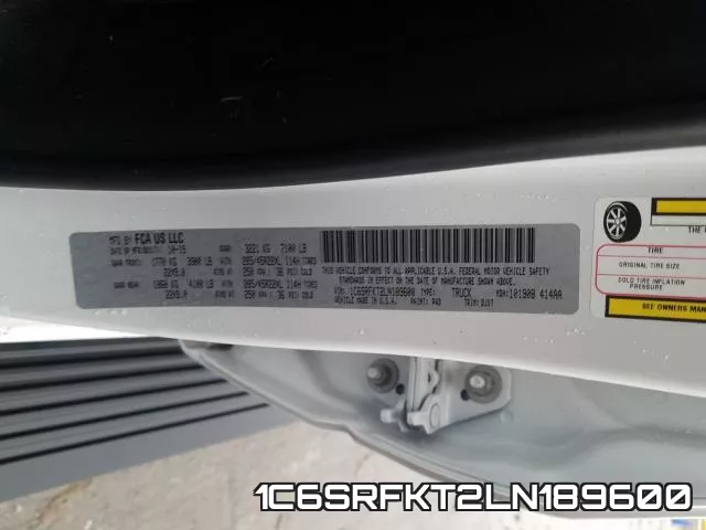 1C6SRFKT2LN189600 фото 2