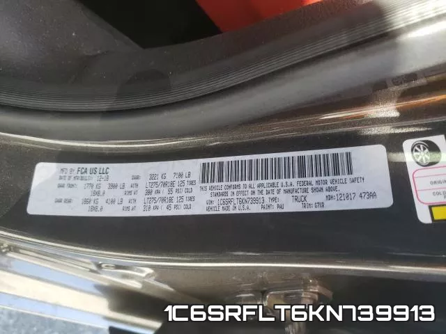 1C6SRFLT6KN739913 фото 2