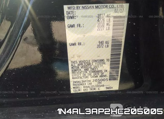 1N4AL3AP2HC205005 фото 10