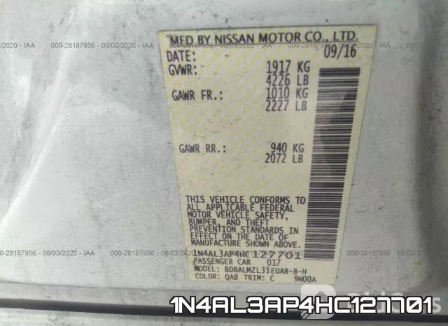 1N4AL3AP4HC127701 фото 9