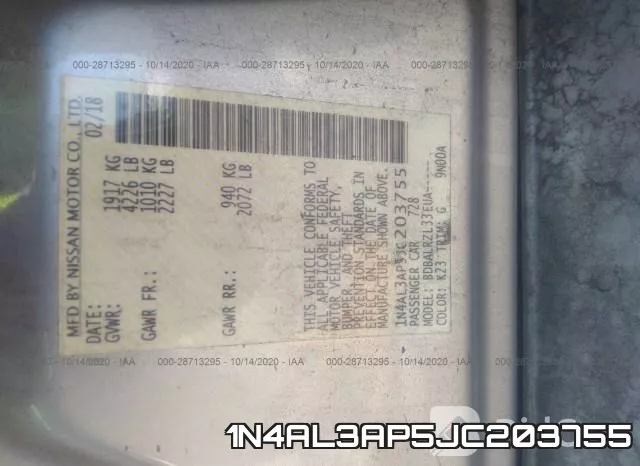 1N4AL3AP5JC203755 фото 10
