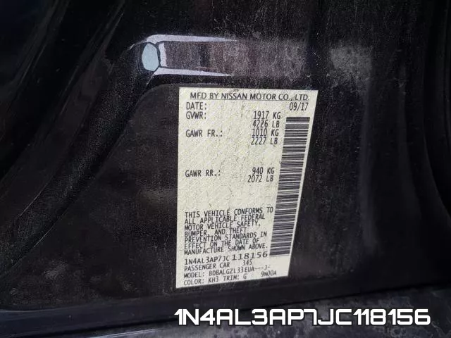 1N4AL3AP7JC118156 фото 2