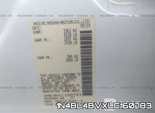 1N4BL4BVXLC160783 фото 9