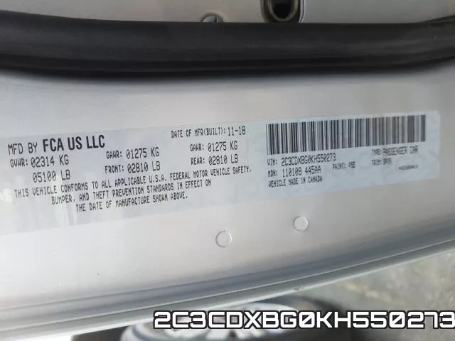 2C3CDXBG0KH550273 фото 2