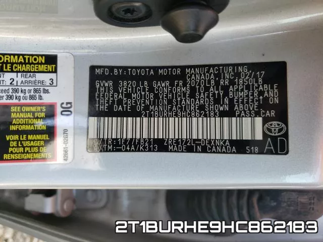 2T1BURHE9HC862183 фото 2