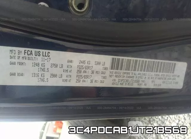 3C4PDCAB1JT218568 фото 10