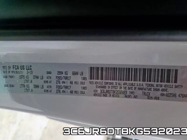3C6JR6DT8KG532023 фото 2