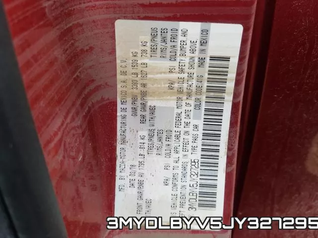 3MYDLBYV5JY327295 фото 2