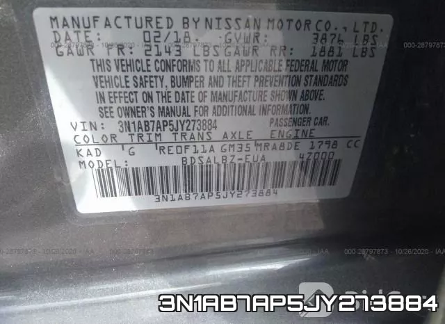 3N1AB7AP5JY273884 фото 10
