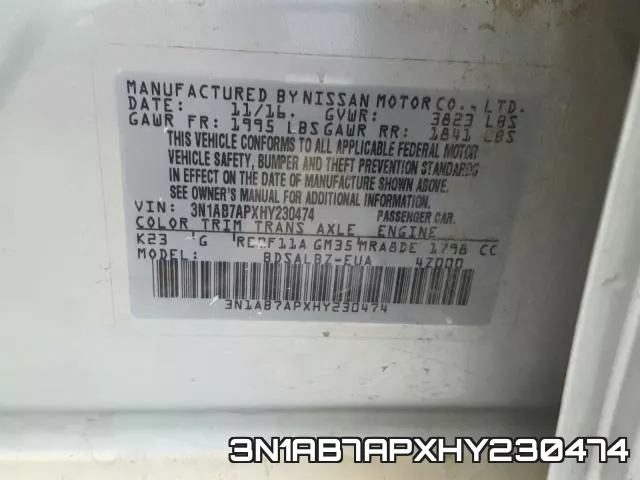 3N1AB7APXHY230474 фото 2