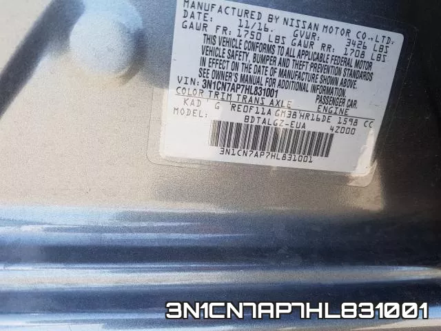 3N1CN7AP7HL831001 фото 2