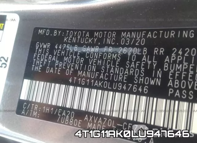 4T1G11AK0LU947646 фото 9