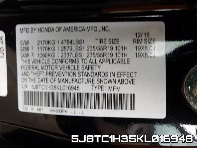 5J8TC1H35KL016948 фото 2