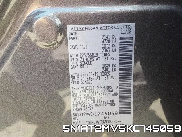 5N1AT2MV5KC745059 фото 2
