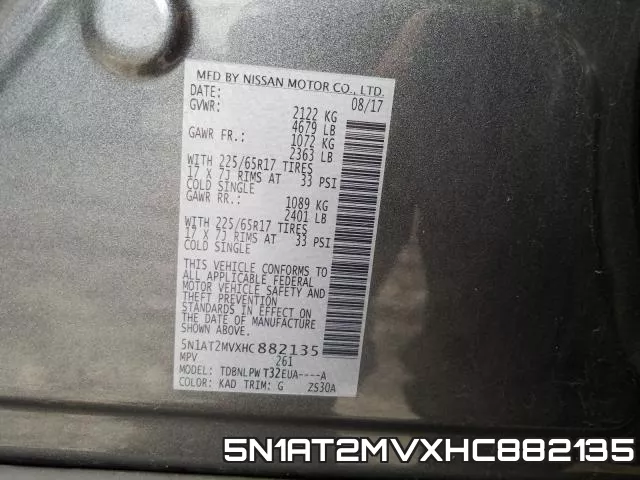 5N1AT2MVXHC882135 фото 2