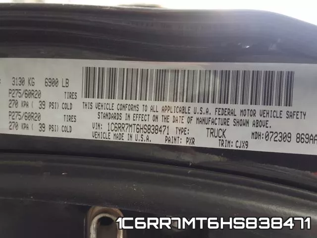1C6RR7MT6HS838471 фото 2