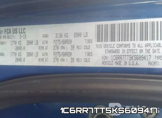 1C6RR7TT5KS609417 фото 10
