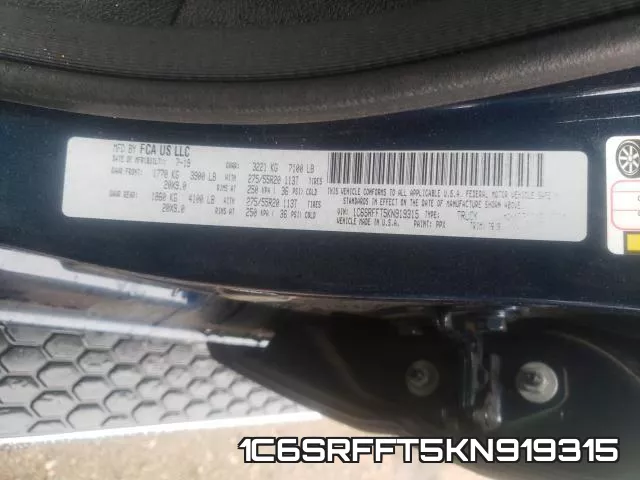 1C6SRFFT5KN919315 фото 2