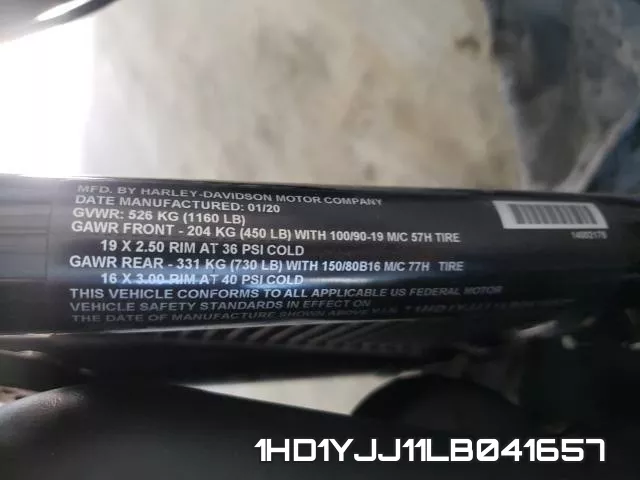 1HD1YJJ11LB041657 фото 2