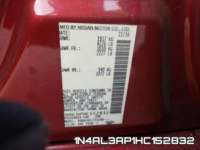 1N4AL3AP1HC152832 фото 2