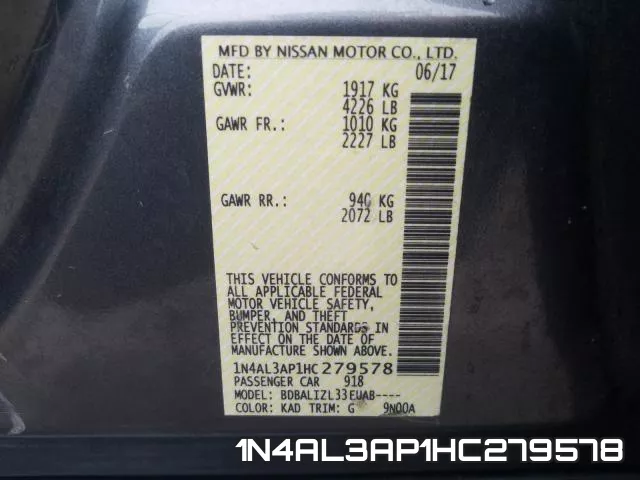 1N4AL3AP1HC279578 фото 2