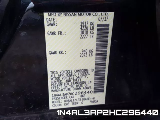 1N4AL3AP2HC296440 фото 2