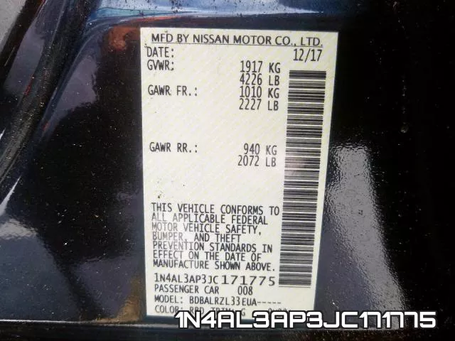 1N4AL3AP3JC171775 фото 2