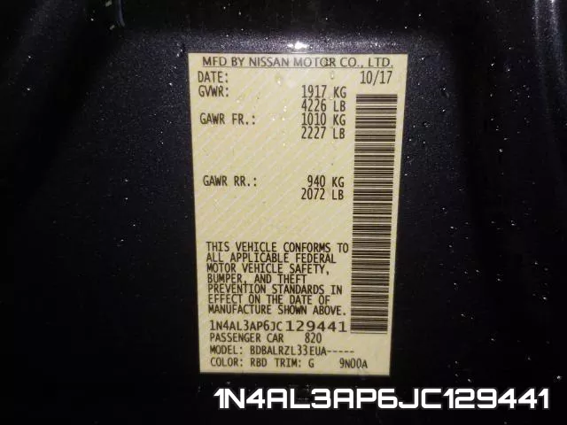 1N4AL3AP6JC129441 фото 2