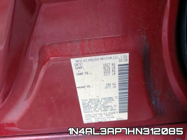 1N4AL3AP7HN312085 фото 2